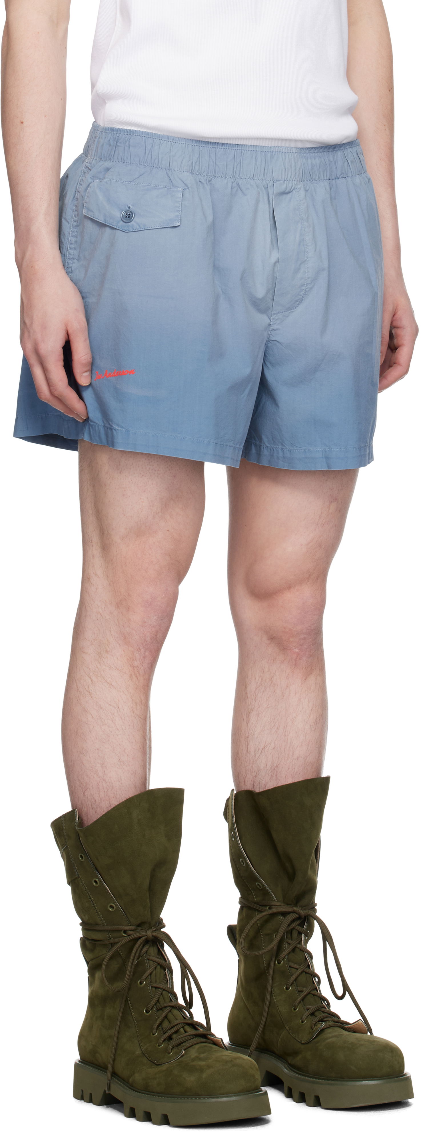 Къси панталони JW Anderson JW Anderson Logo Print Shorts Синьо | SR0121-PG1764, 1
