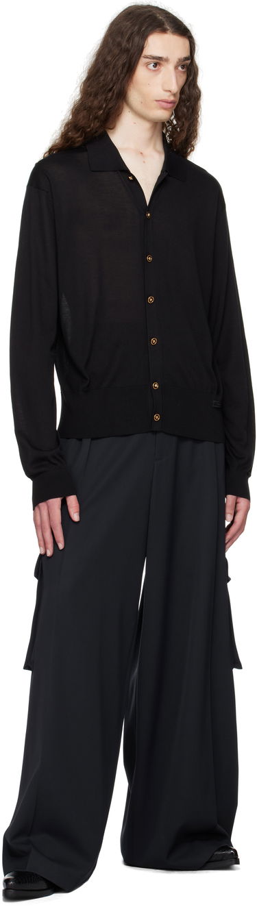 Пуловер Versace Versace Knit Silk Cardigan Черно | 1020281_1A12273, 3