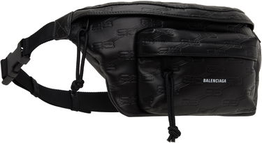 Чанта за кръста Balenciaga Monogram Embossed Leather Belt Bag Черно | 7130422AA251000, 1