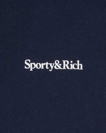 Къси панталони Sporty & Rich Serif Gym Short Тъмно синьо | SH621NA, 1