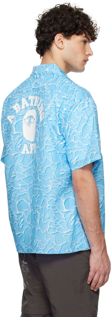 Риза BAPE Camouflage Print Shirt Синьо | 001SRK701001F, 2