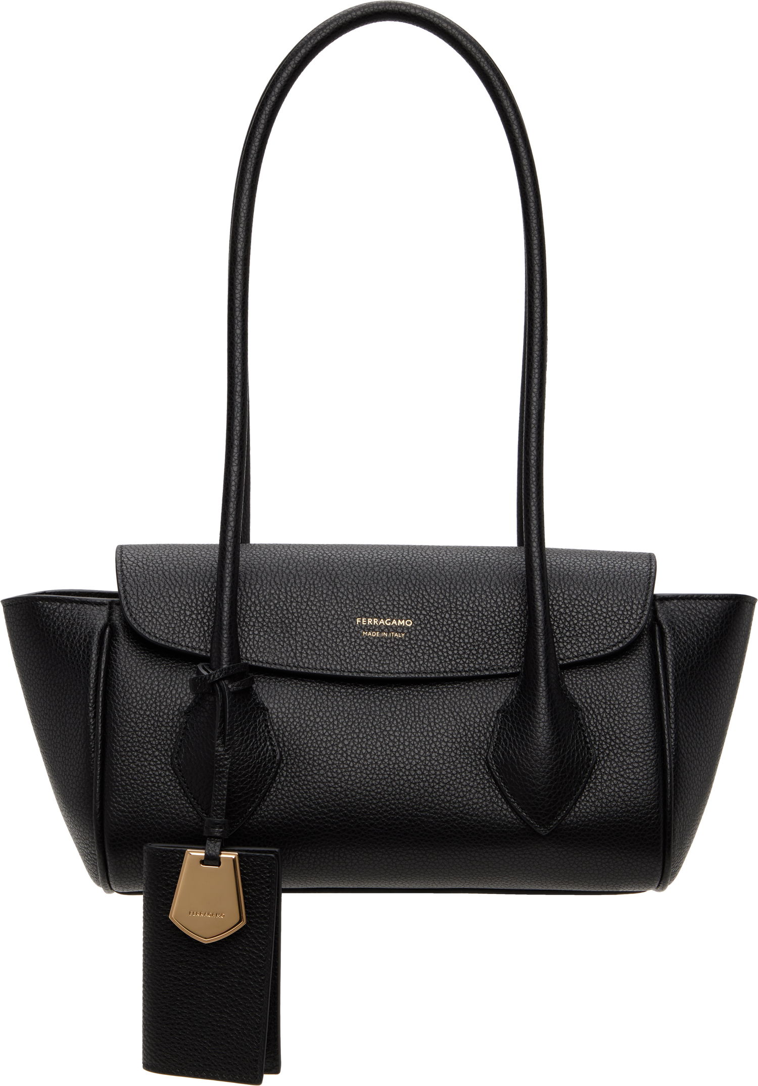 Голяма пазарска чанта FERRAGAMO Ferragamo East-West S Tote Bag Черно | 773169, 0