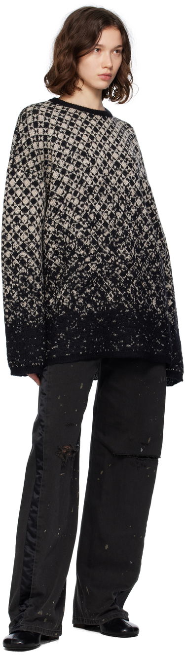 Пуловер Maison Margiela MM6 Maison Margiela Wool & Mohair Dip Dye Sweater Черно | S52HL0051 M13136, 3