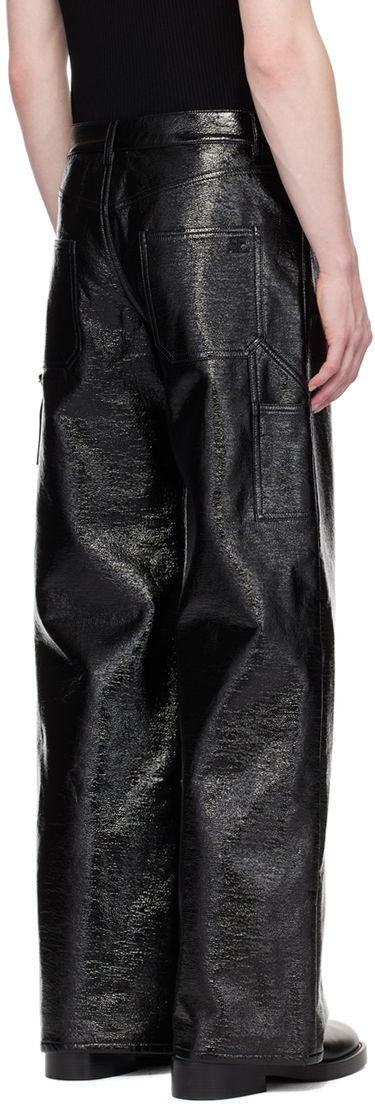 Карго панталони Courrèges Sailor Black Vinyl Trousers Черно | 124CPA188VY0014, 2