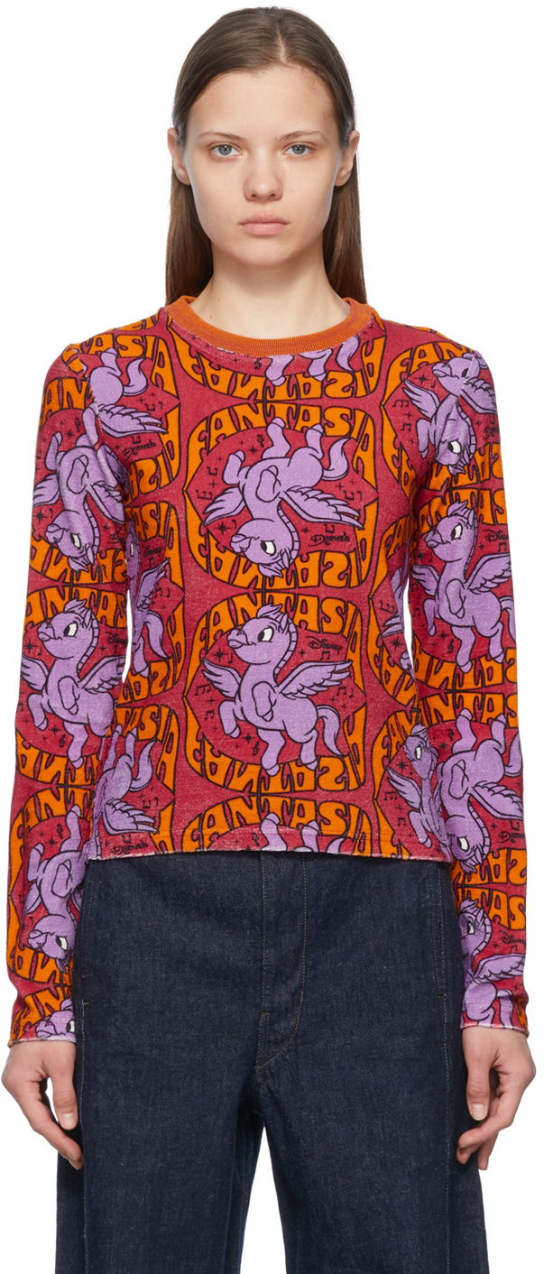 Пуловер Stella McCartney Stella McCartney Fantasia Pegasus Long Sleeve T-Shirt Червено | 6J00373SNP39, 0