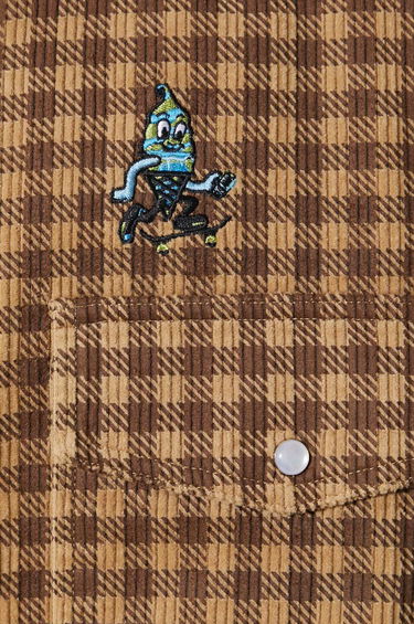 Риза BBC IceCream ICECREAM Corduroy Check Shirt Jacket Кафяво | IC24119, 2