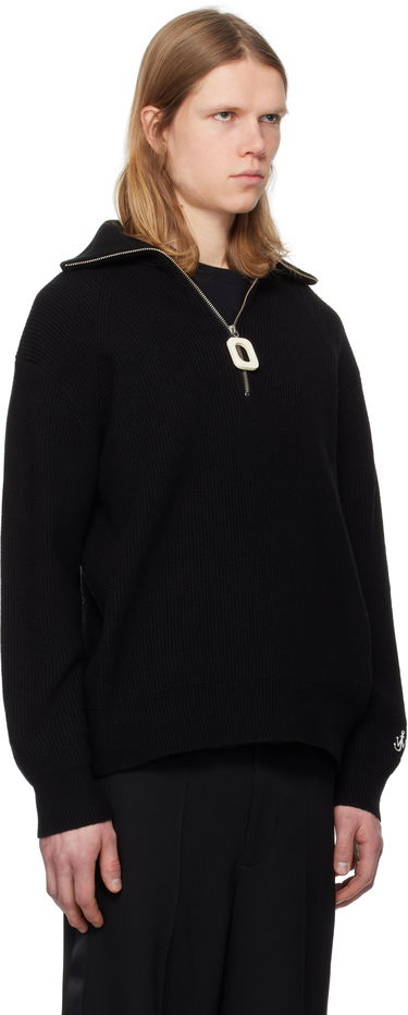 Пуловер JW Anderson JW Anderson Half-Zip Knit Sweater Черно | KW1285-YN0372, 1