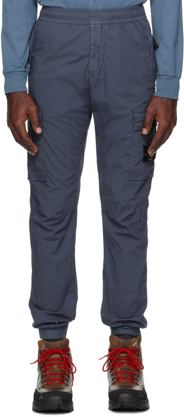 Карго панталони Stone Island Regular-Fit Cargo Pants Синьо | 801531303, 0