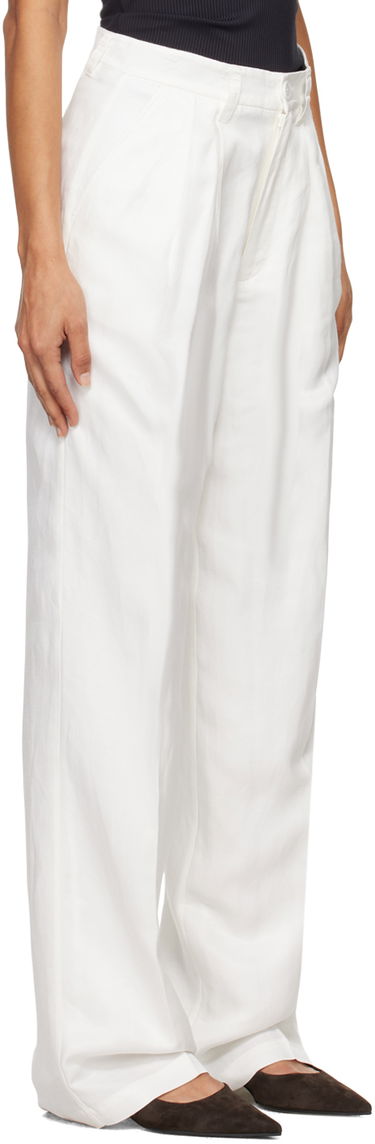 Панталони Anine Bing Carrie Pleated Trousers Бяло | A-03-3269-100, 4