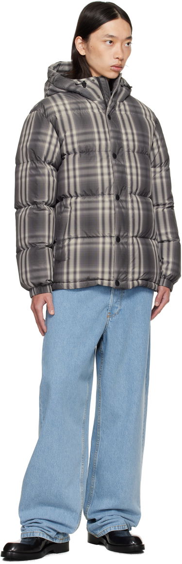 Пухо яке Burberry Burberry Ombré Check Hooded Down Jacket Сиво | 8113811, 3