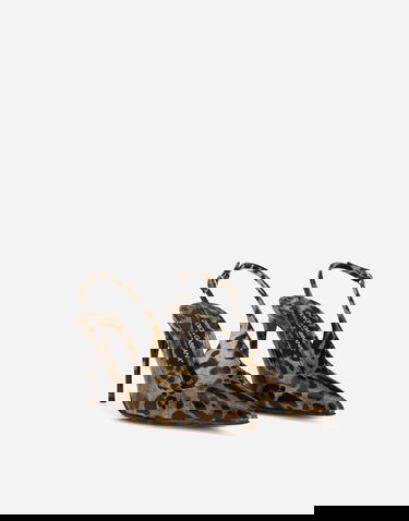 Аксесоари Dolce & Gabbana Dolce & Gabbana Animal Print Slingback Pumps Кафяво | CG0769AM568HA93M, 1