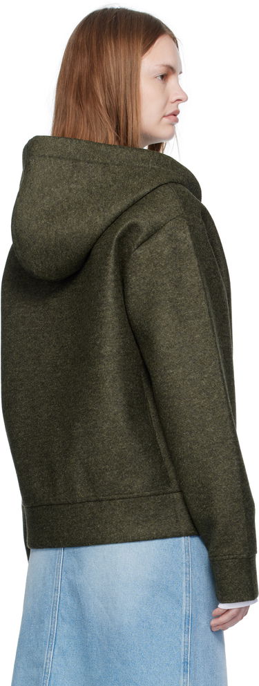 Суитчър A.P.C. A.P.C. Alvin Wool Zip-Up Hoodie Зелено | PSAFU-M27993, 2