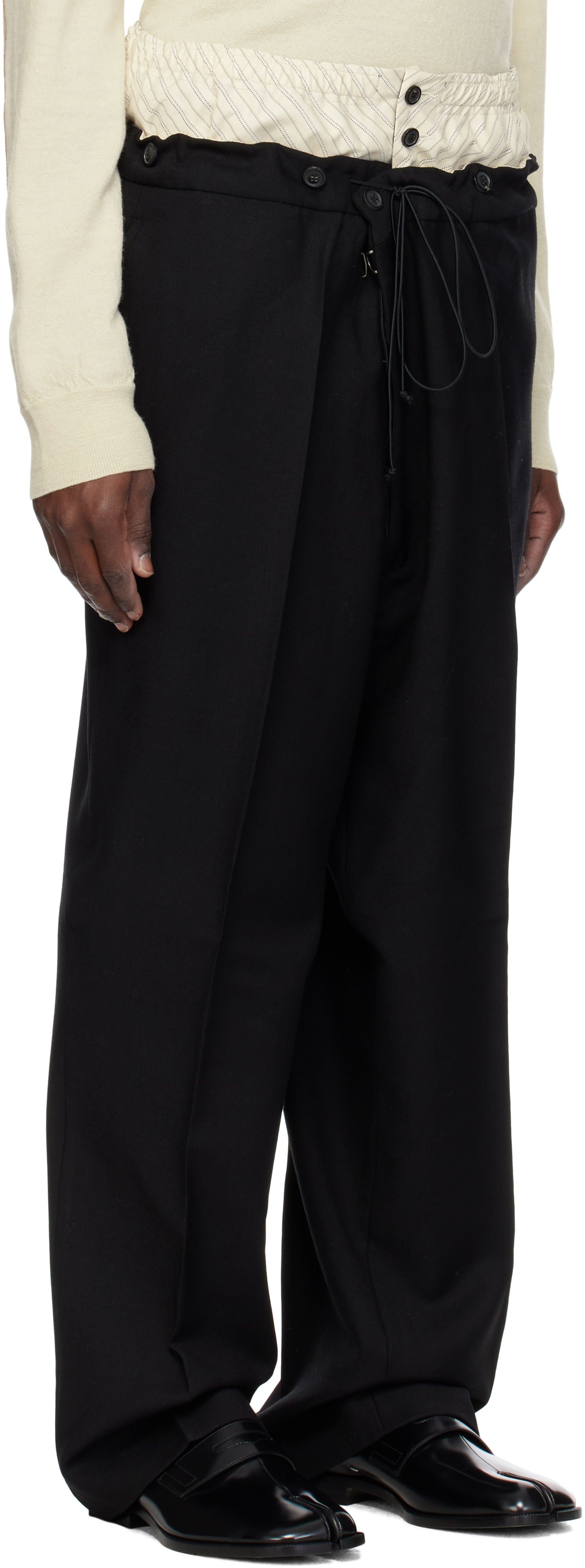 Панталони Maison Margiela Maison Margiela Layered Trousers Черно | S50KA0658 M35415, 1