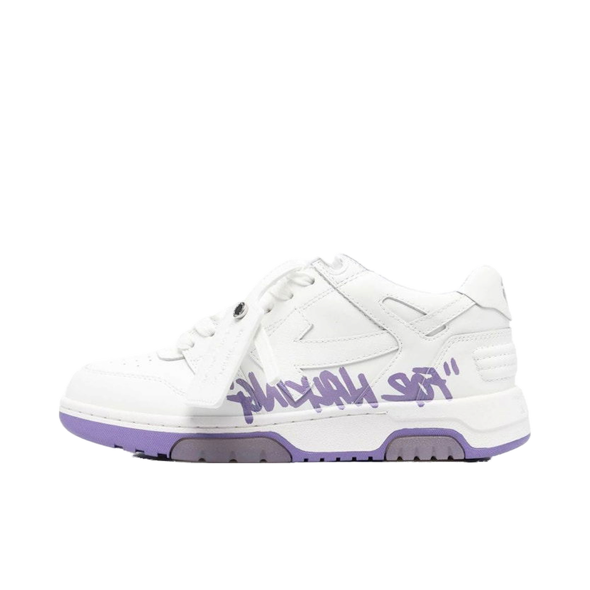 Кецове и обувки Off-White Out Of Office OOO "For Walking" Low Tops White Lilac W Бяло | OWIA259S23LEA0030136