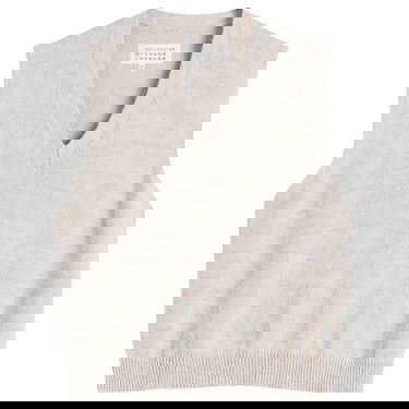 Жилетка Maison Margiela V-Neck Knitted Vest, Size Large Бежово | S50FB0115-M13152-003F, 0