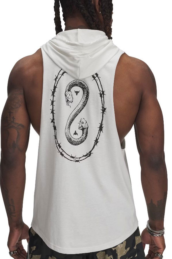 Потник Under Armour Project Rock Snake Sleeveless Hoodie Бяло | 1389987-114, 1