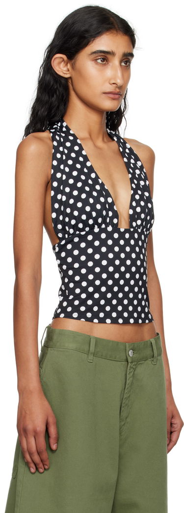 Потник Miaou Miaou Mathilde Polka Dot Halter Top Черно | 7189VISBWP, 1