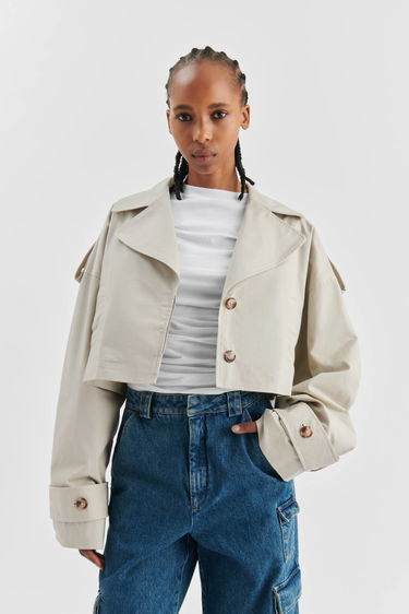 Палта AXEL ARIGATO Gaia Cropped Trench Coat Бежово | A2130001, 7