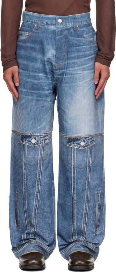 Дънки Andersson Bell Andersson Bell Printed Jeans Синьо | apa842u, 0
