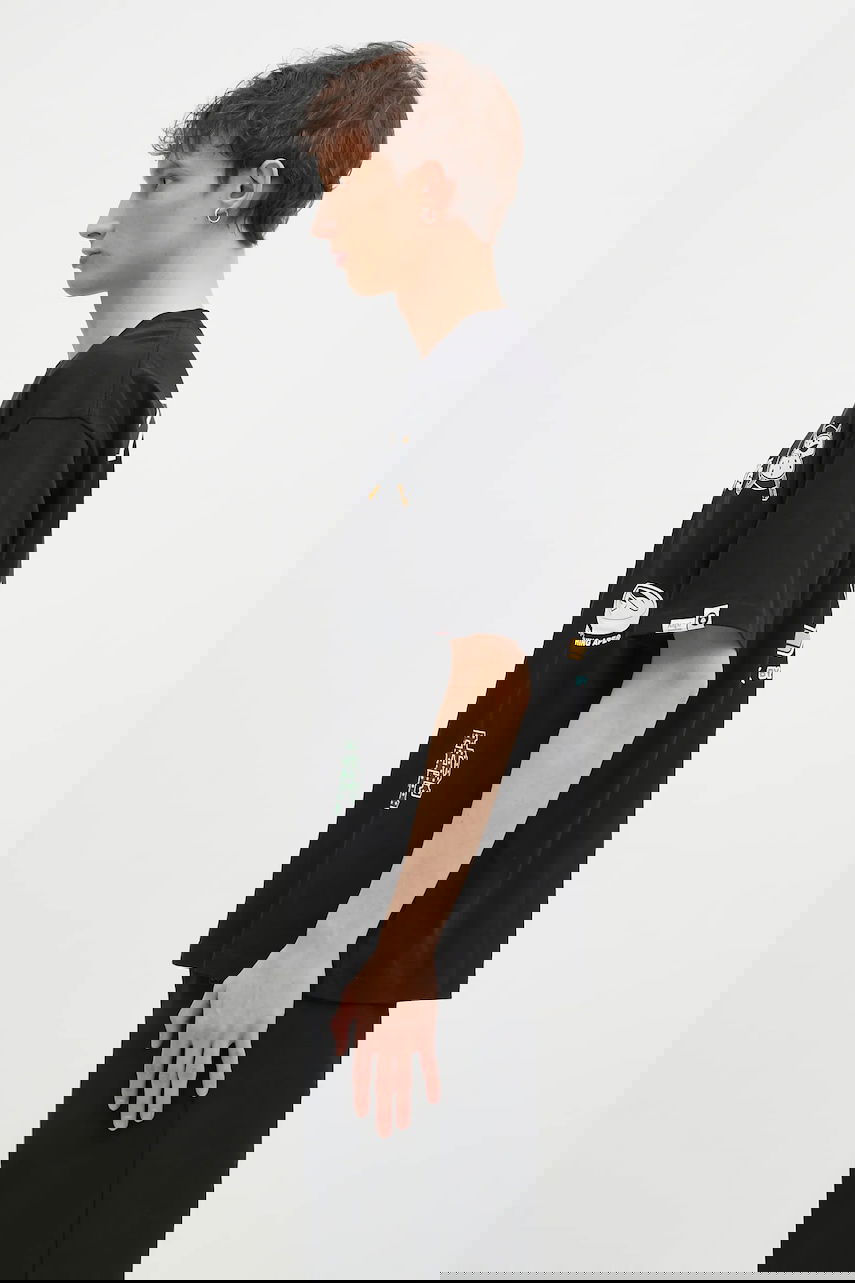 Тениска AAPE by A Bathing Ape AAPE Theme Main Patched T-shirt Черно | AAPTEM1550XXN, 1