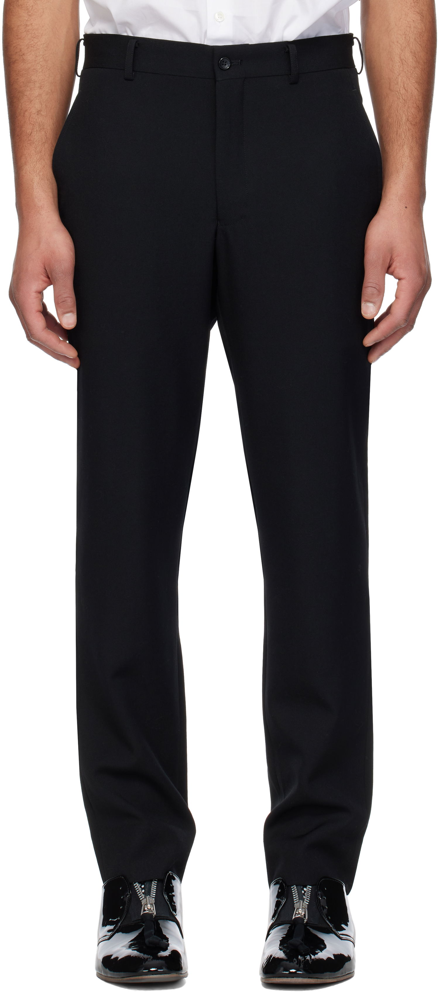 Панталони Comme des Garçons Homme Plus Wool Gabardine Trousers Черно | PO-P046-051, 0