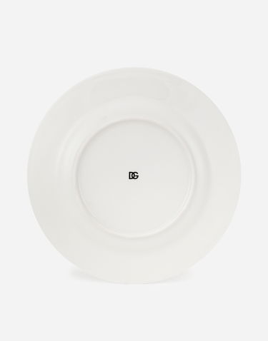 Домашен декор Dolce & Gabbana Logo Print Charger Plate Бяло | TC0148TCALHU0082, 2