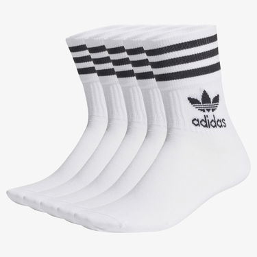 Чорапи adidas Originals Mid Cut Crew 5-Pack Бяло | H65458, 3