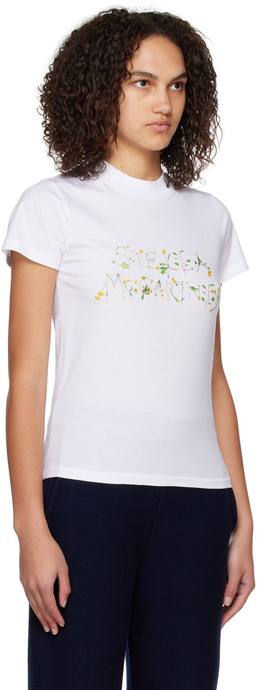 Тениска Stella McCartney Stella McCartney Dandelion Graphic T-Shirt Бяло | 6J00723SPX10, 1