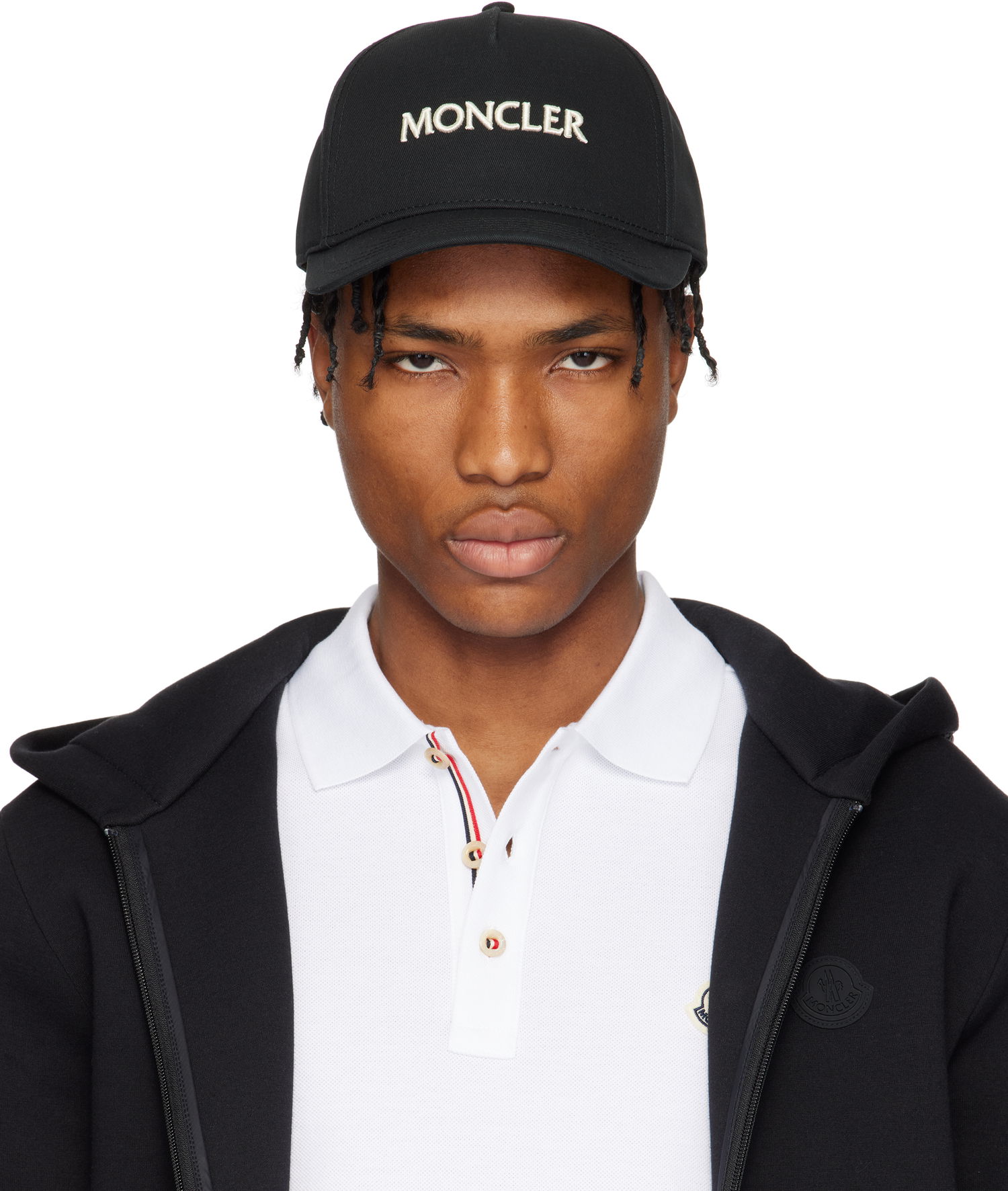 Шапка с козирка Moncler Moncler Embroidered Logo Gabardine Baseball Cap Черно | K10913B0005404863, 0