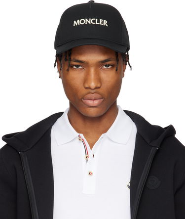 Шапка с козирка Moncler Moncler Embroidered Logo Gabardine Baseball Cap Черно | K10913B0005404863, 0
