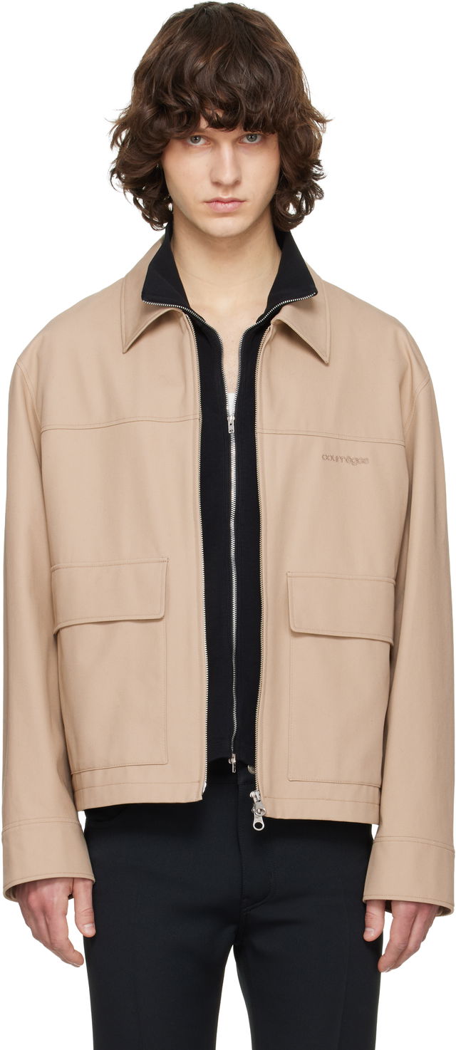 2-Pocket Zipped Cotton Jacket