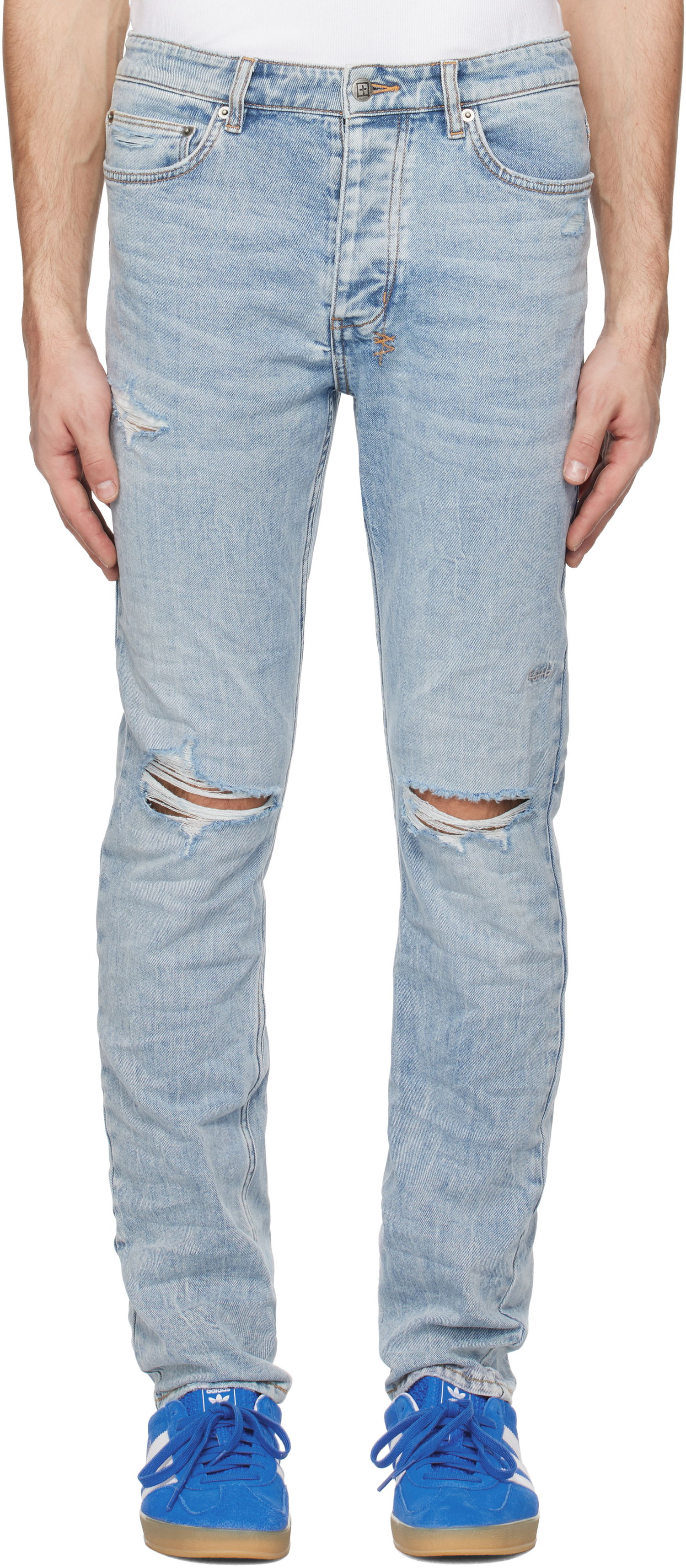 Дънки Ksubi Chitch Rekon Trashed Jeans Синьо | MPS25DJ027, 0