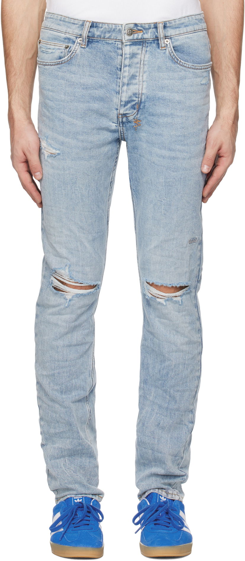 Дънки Ksubi Chitch Rekon Trashed Jeans Синьо | MPS25DJ027