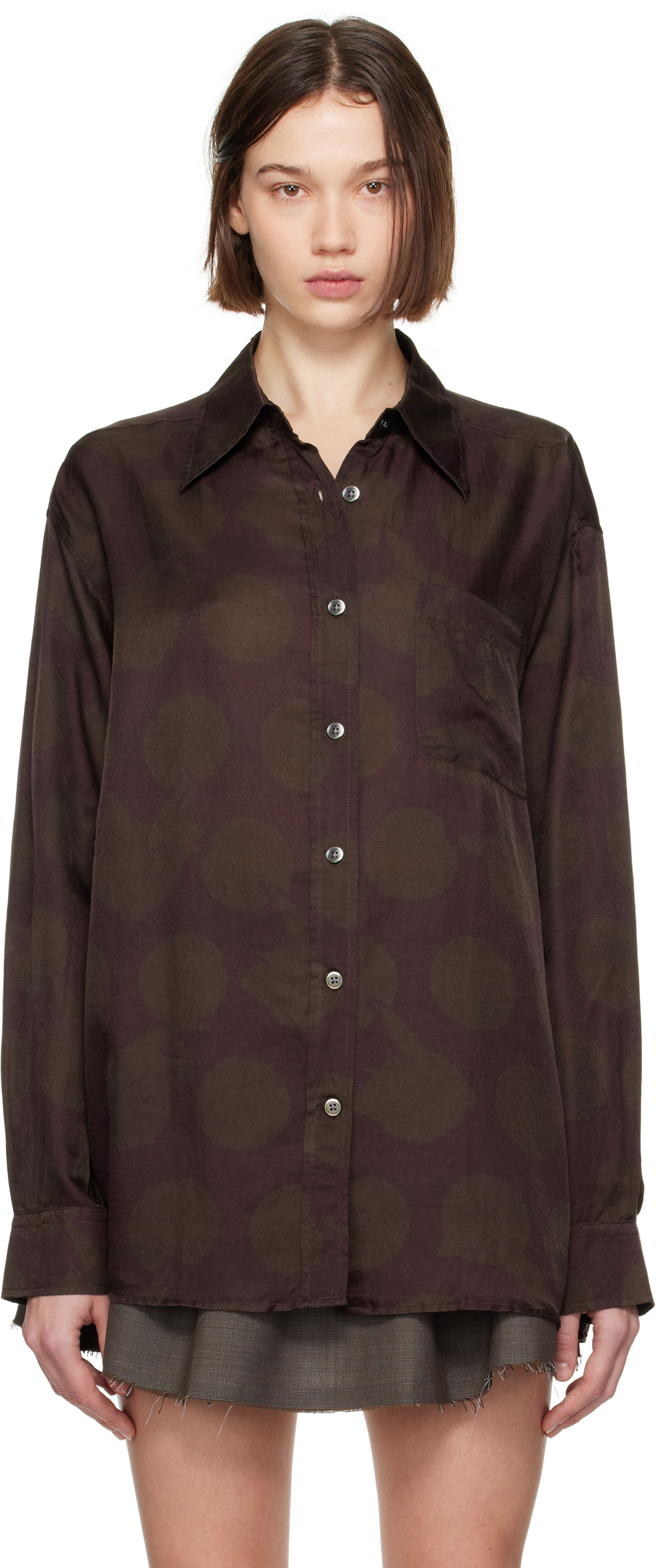 Риза OUR LEGACY Our Legacy Favourite Printed Shirt Кафяво | W4242FD, 0
