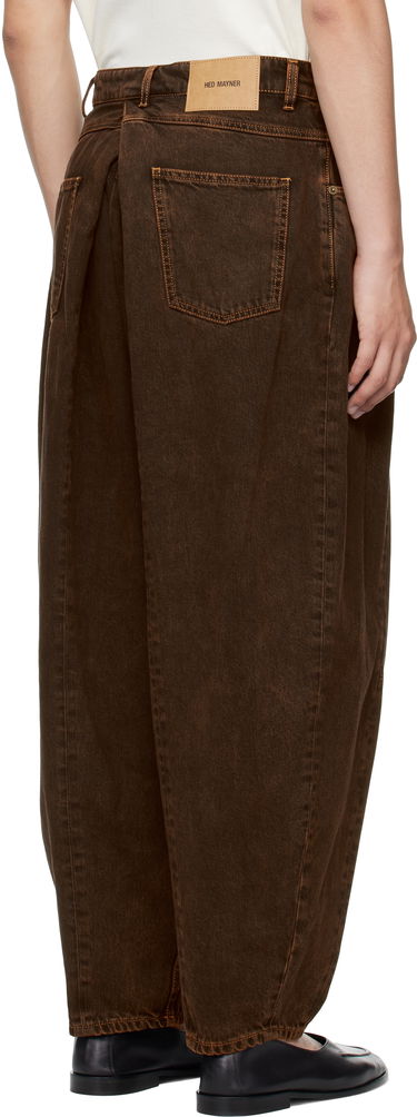 Панталони HED MAYNER Hed Mayner Pleated Denim Trousers Кафяво | HMMB67030A-HB252, 2