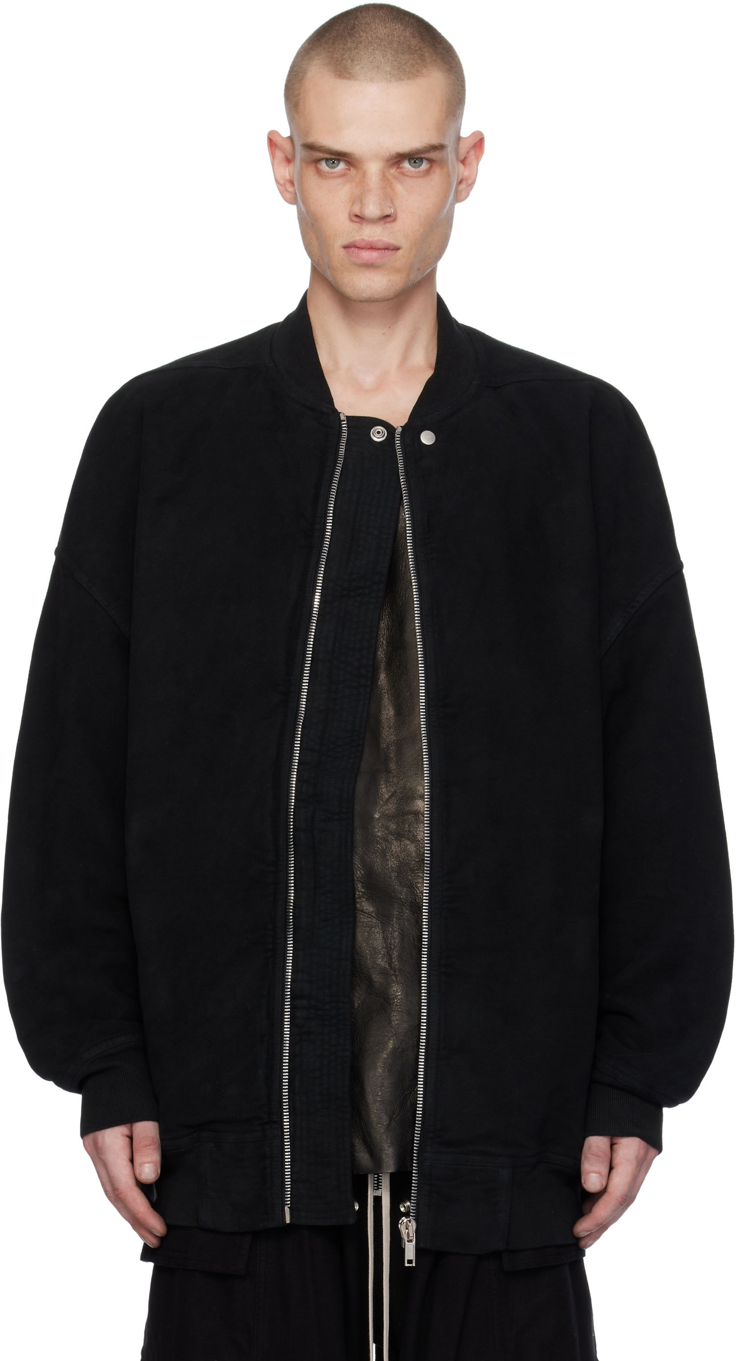 Яке бомбър Rick Owens Bomber Jacket Jumbo Flight Черно | DU02D2776 MO, 0