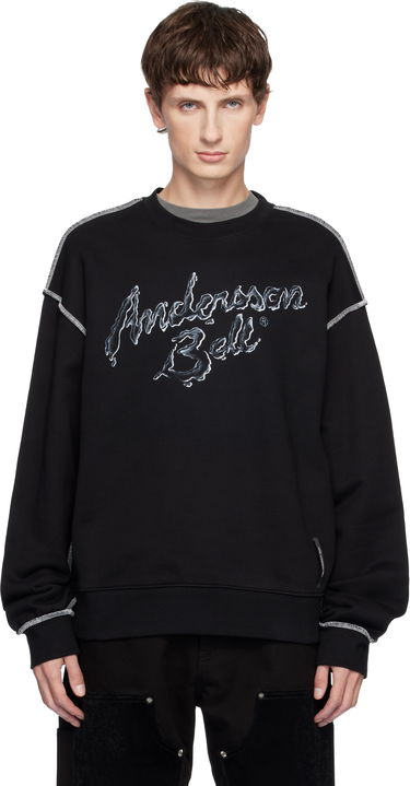 Суитчър Andersson Bell Andersson Bell Liquid Logo Sweatshirt Черно | atb1378u, 0