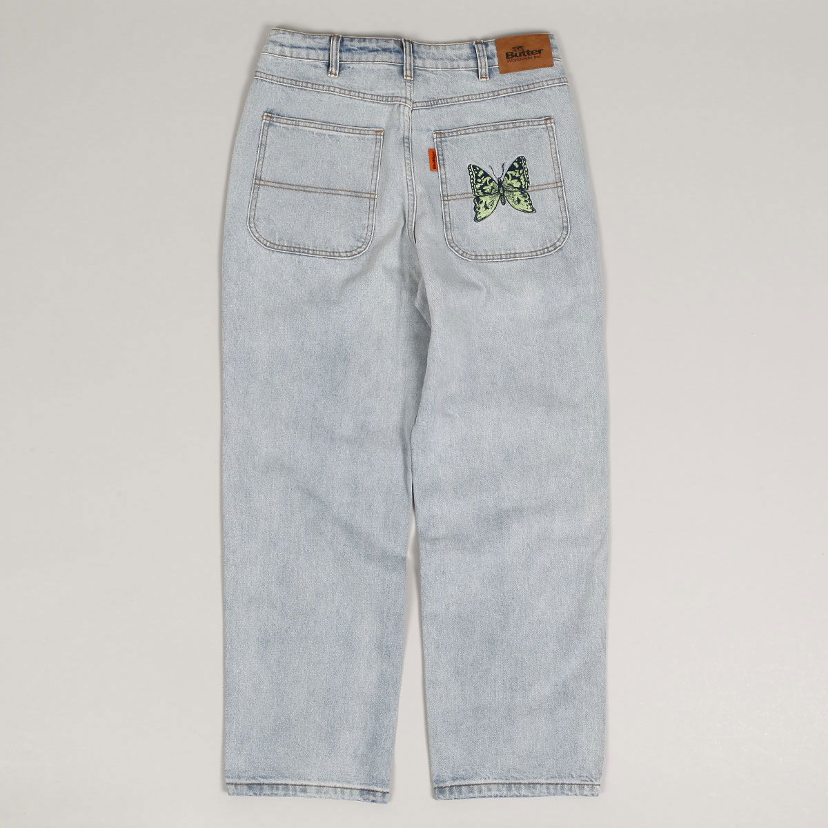 Дънки Butter Goods Butterfly Denim Pants Синьо | butter-goods-butterfly-denim-jeans-bagy-fit-pants-light-blue, 0