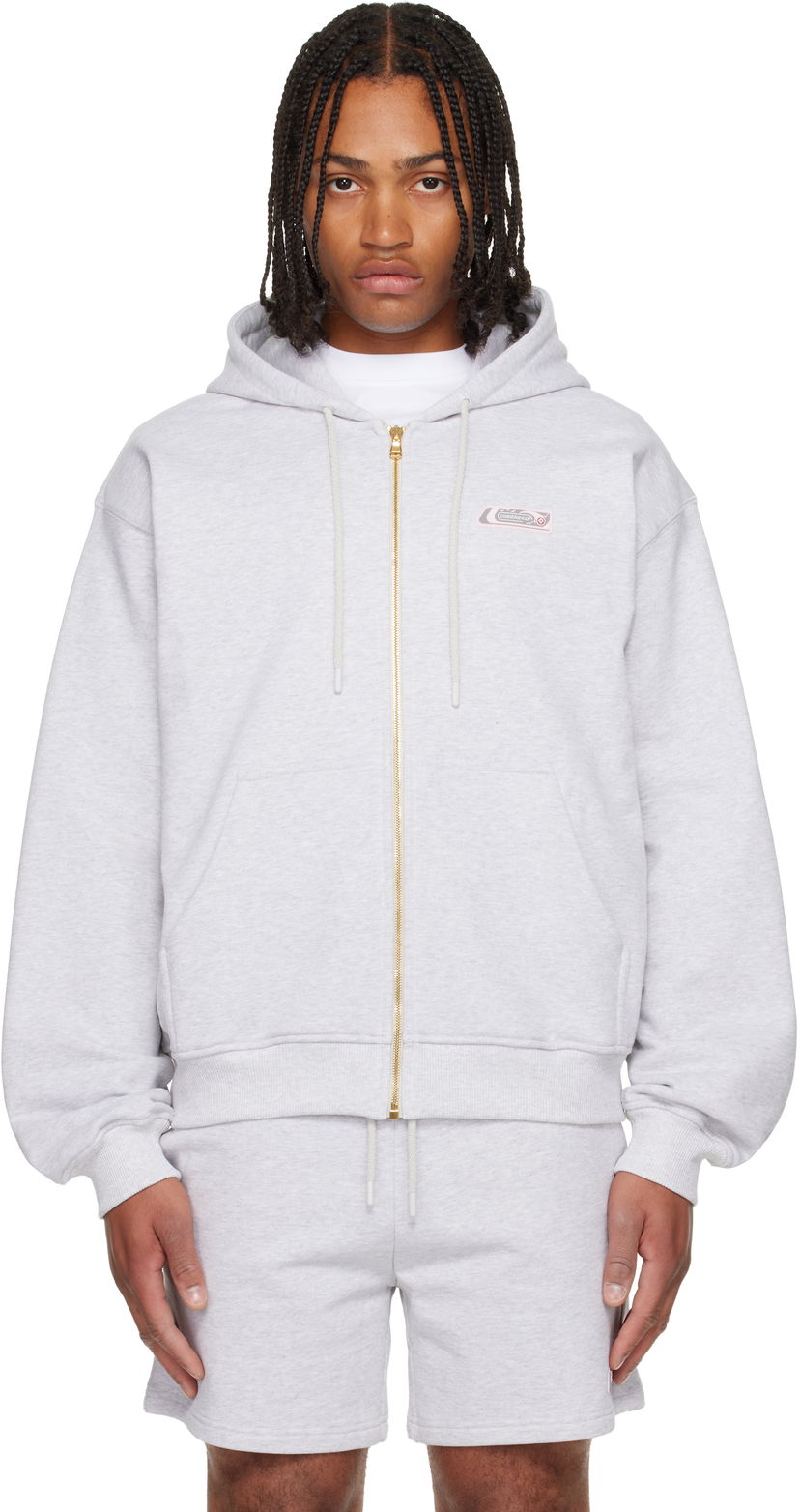 Суитчър Casablanca Classic Full Zip Hoodie Сиво | M-AW25-JTP-408-01