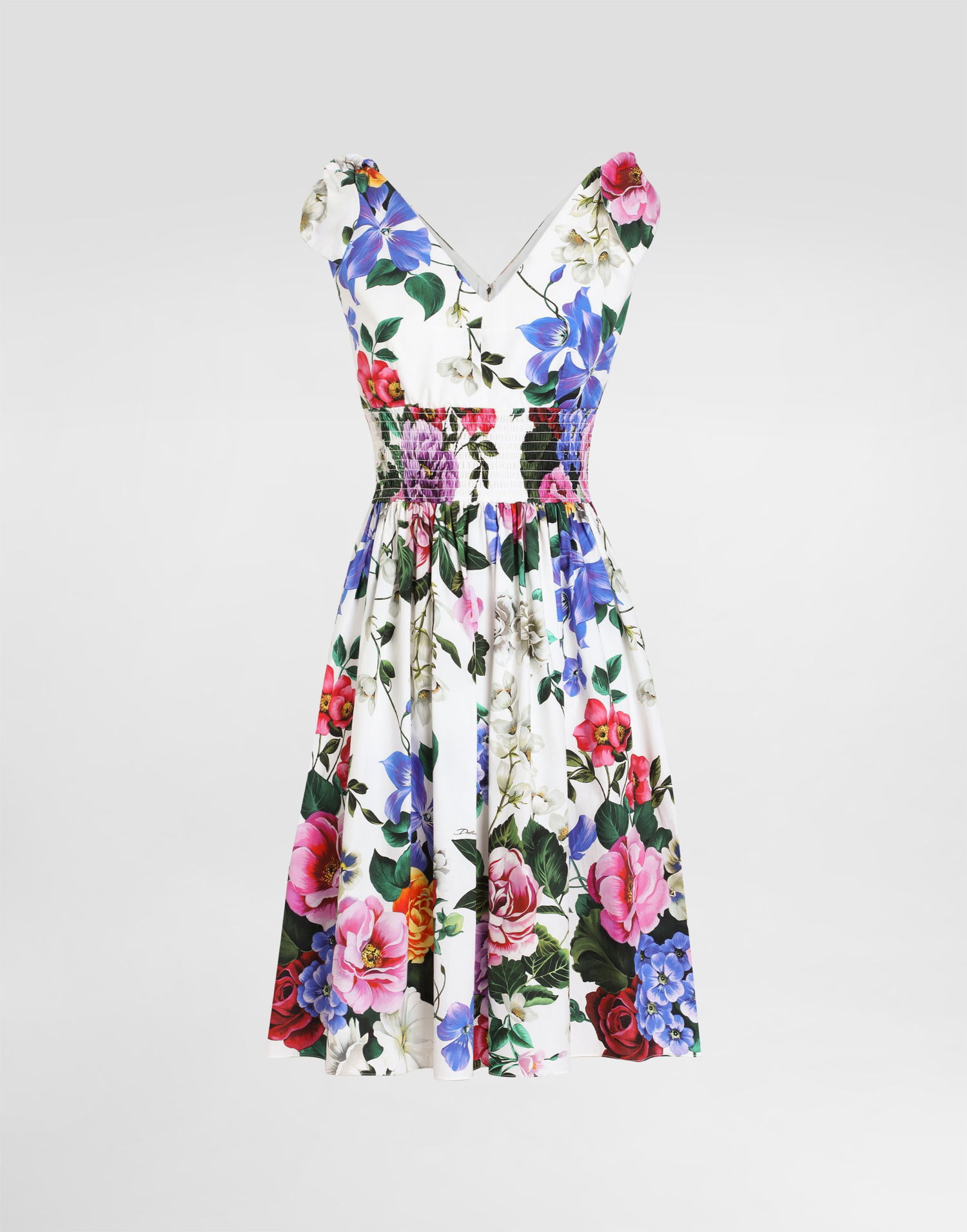 Pокля Dolce & Gabbana Dolce & Gabbana Floral Print Midi Dress Многоцветен | F6I0ATHS5S6HA5KT, 0