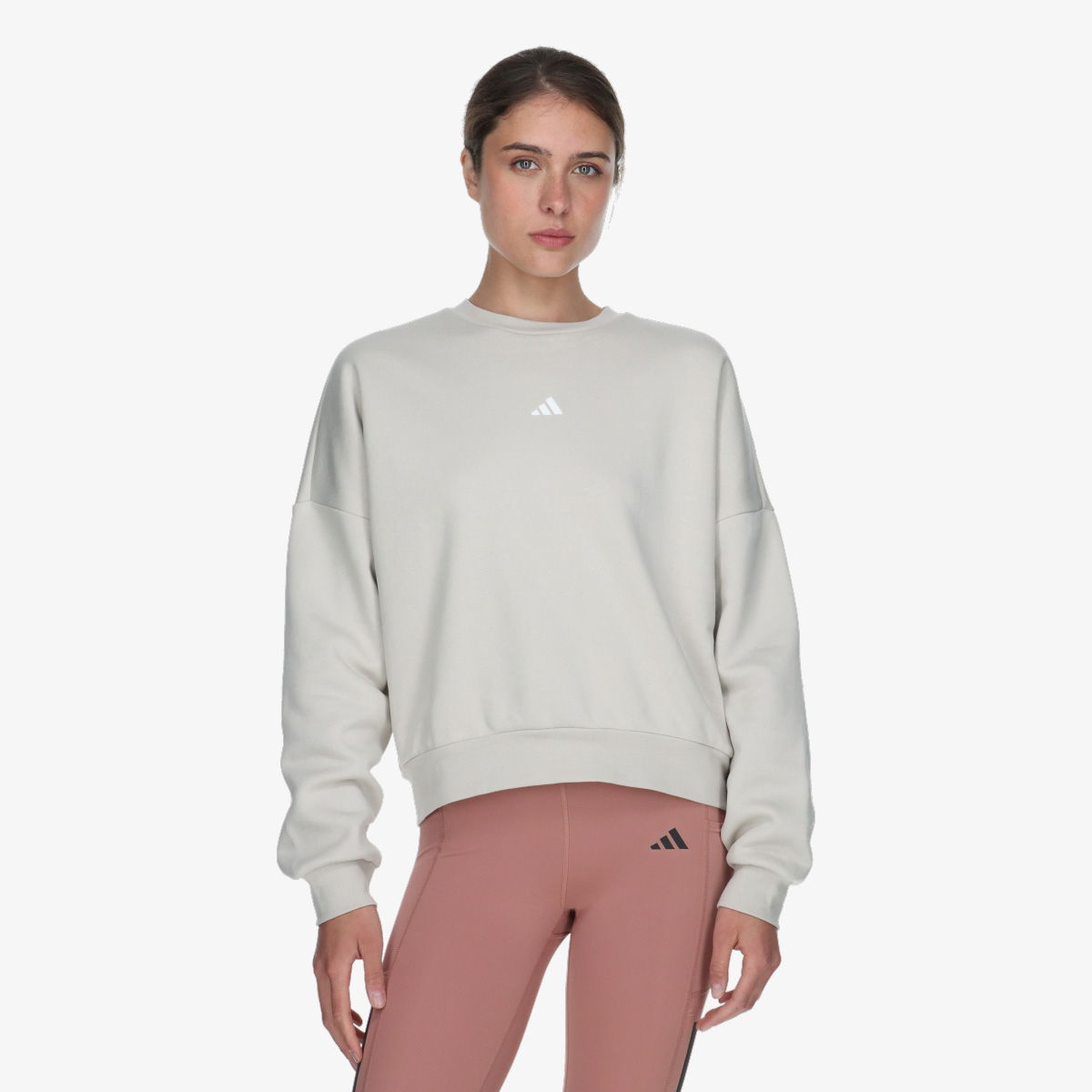Суитчър adidas Originals Studio Lounge Fleece Sweatshirt Бежово | JI6069, 1