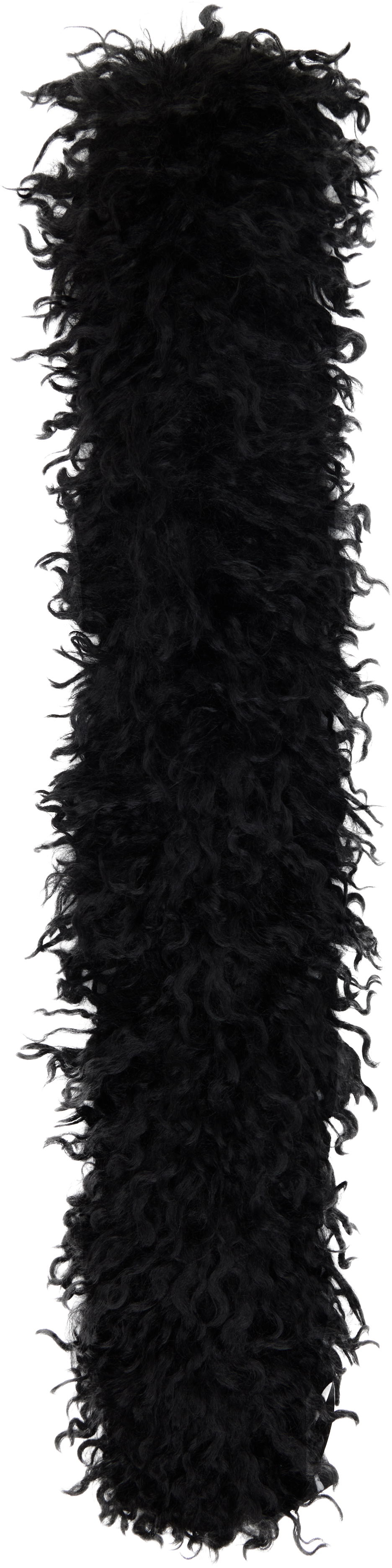 Шал Anna Sui Anna Sui Faux Curly Lamb Fur Long Scarf Черно | A1025A1, 1