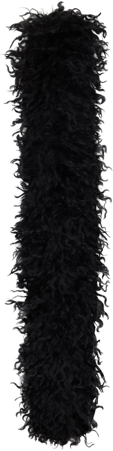 Шал Anna Sui Anna Sui Faux Curly Lamb Fur Long Scarf Черно | A1025A1, 1