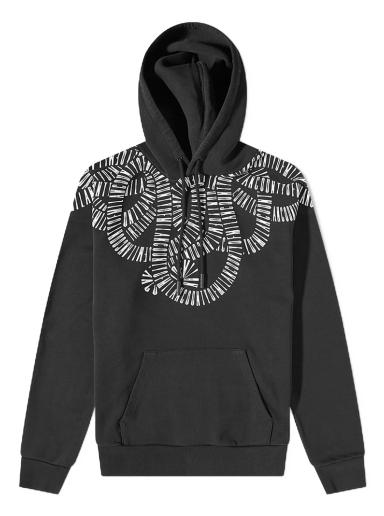 Суитчър Marcelo Burlon Snake Wings Regular Hoody Черно | CMBB007C99FLE0031001