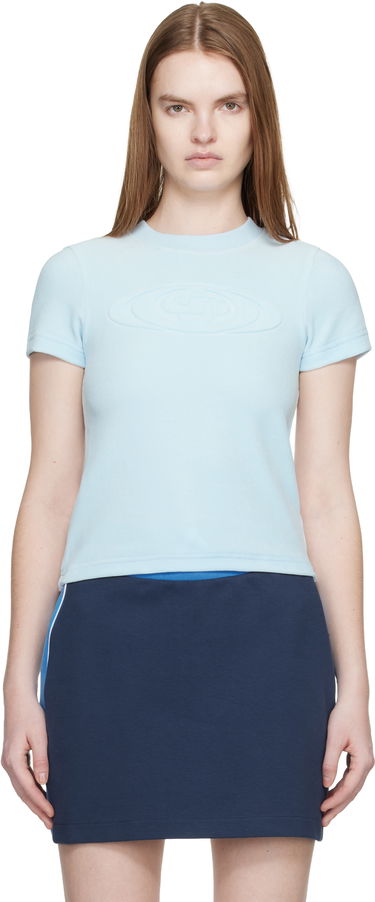 Тениска Casablanca Casablanca Velour Short Sleeve T-shirt Синьо | W-SP26-JTP-452-01, 0