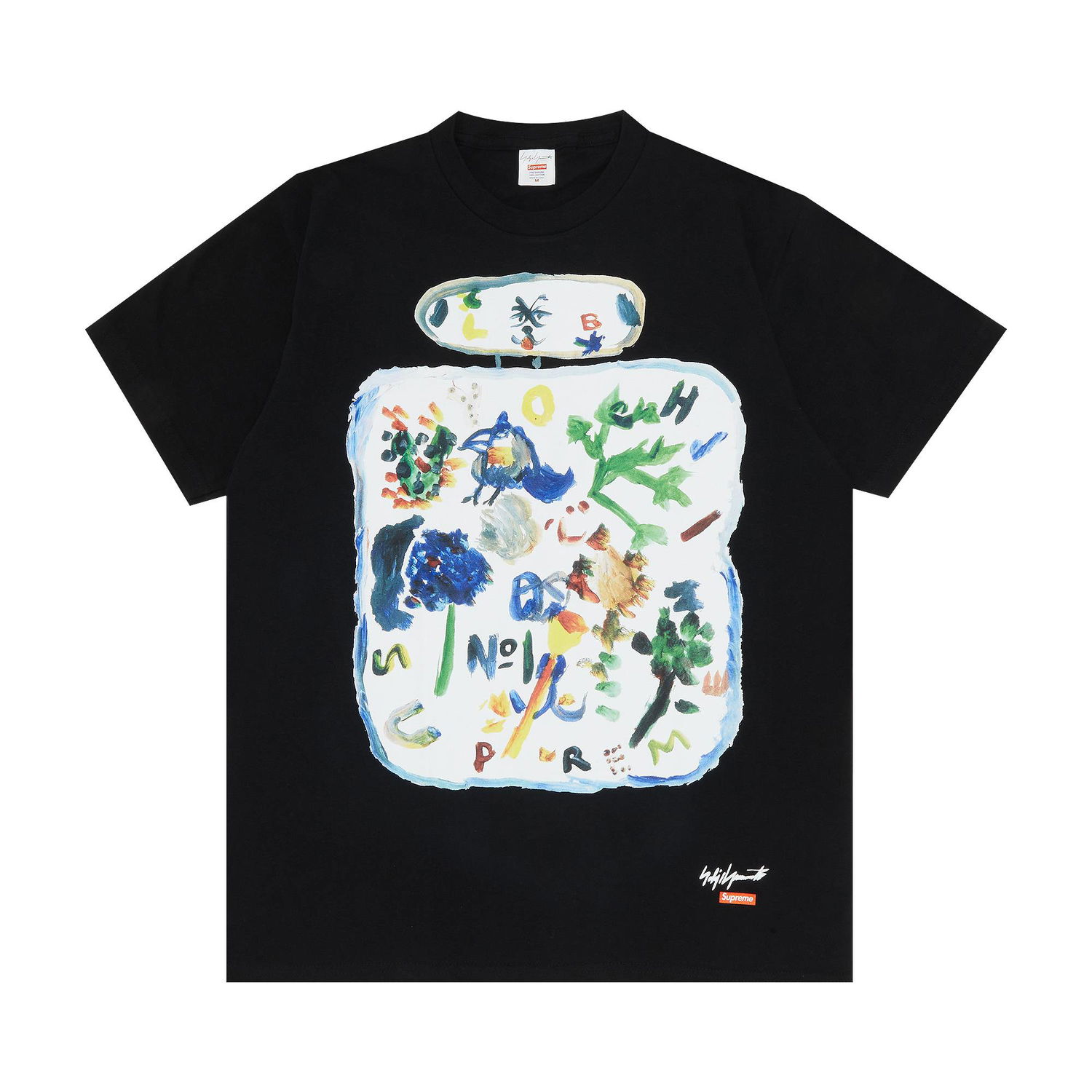 Тениска Supreme Yohji Yamamoto x Paint Tee Черно | FW22T3 BLACK, 1