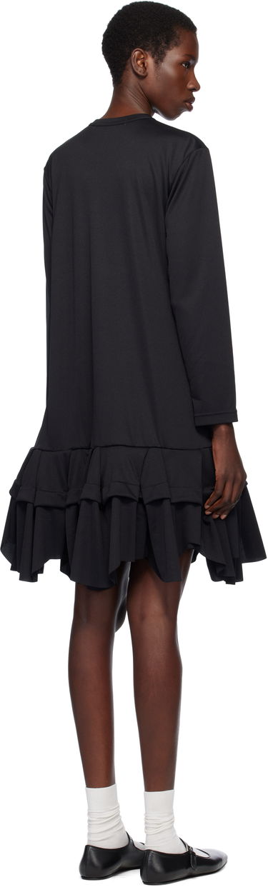 Pокля Comme des Garçons Comme des Garçons Midi Dress with Ruffles Черно | RO-T009-051-1, 2