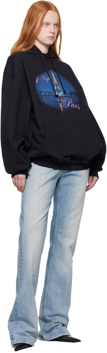 Суитчър VETEMENTS VETEMENTS 'Night In Paris' Oversized Hoodie Черно | UH76HD410B, 3