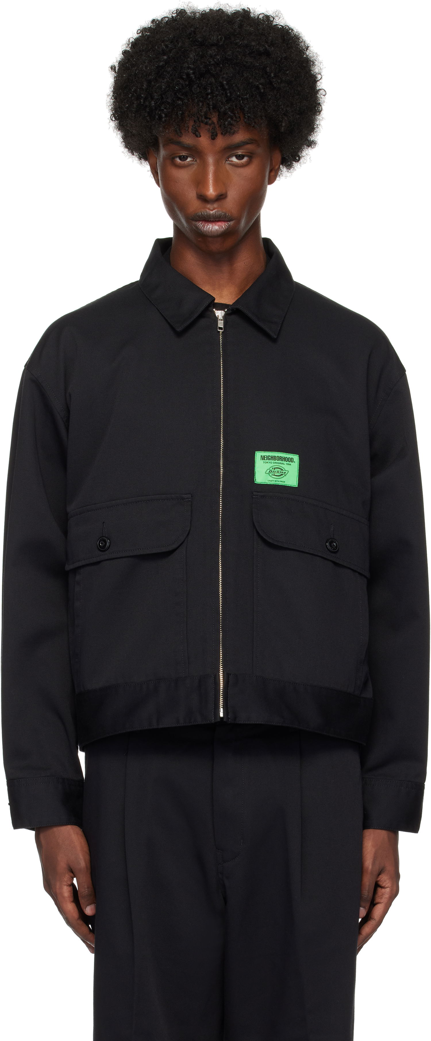 Яке Neighborhood Edition Zip Work Jacket Черно | 242VFDKN-JKM01, 0