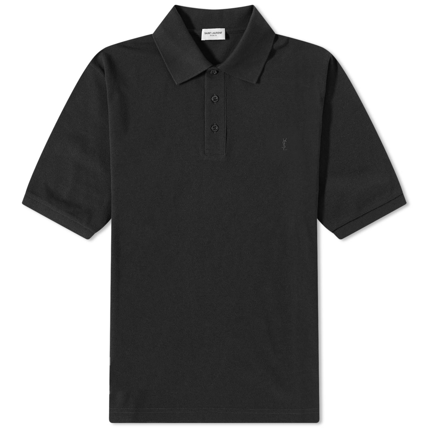 Поло тениска Saint Laurent YSL Polo T-shirt Черно | 712300YB2OC-1000, 0